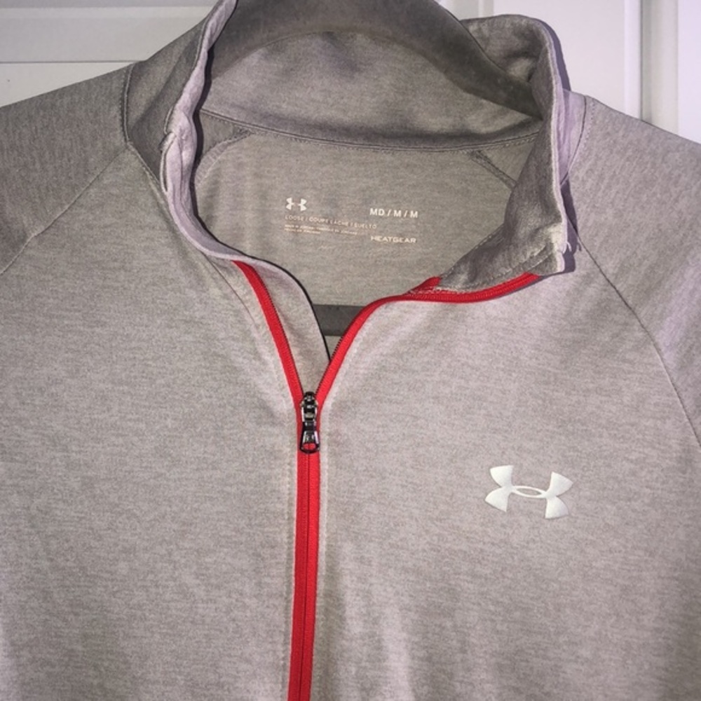 Under Armour Half Zip Athletic Top Shirt Women’s Medium heat Gear - Picture 3 of 14